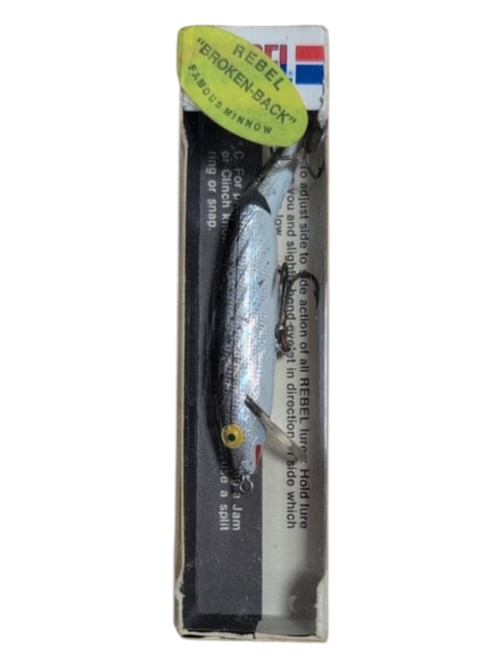 Vintage Rebel Broken-back Silver Minnow Fishing Lure